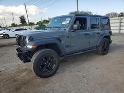 Salvage cars for sale at Miami, FL auction: 2020 Jeep Wrangler Unlimited Sport