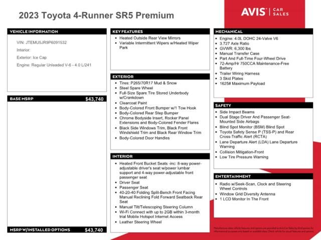 2023 Toyota 4runner SE