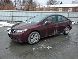 Salvage cars for sale from Copart Albany, NY: 2015 Honda Civic LX