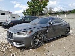 Vehiculos salvage en venta de Copart Opa Locka, FL: 2018 Infiniti Q60 Luxe 300