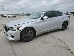 Salvage cars for sale at Wilmer, TX auction: 2018 Infiniti Q50 Luxe