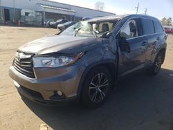 Salvage cars for sale from Copart New Britain, CT: 2016 Toyota Highlander XLE