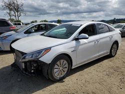 Salvage cars for sale from Copart San Martin, CA: 2017 Hyundai Sonata Hybrid