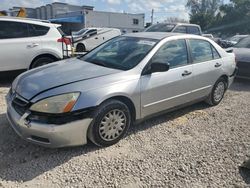 Salvage cars for sale from Copart Opa Locka, FL: 2007 Honda Accord Value