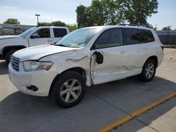 Salvage cars for sale from Copart Sacramento, CA: 2010 Toyota Highlander