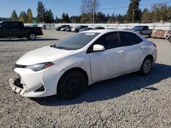 Salvage cars for sale from Copart Graham, WA: 2018 Toyota Corolla L