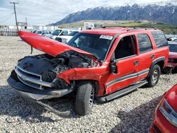 Salvage cars for sale at Farr West, UT auction: 2002 Chevrolet Tahoe K1500