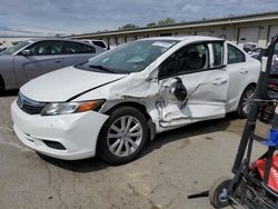 Salvage cars for sale from Copart Louisville, KY: 2012 Honda Civic EXL