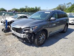 Salvage cars for sale from Copart Riverview, FL: 2015 Infiniti QX60