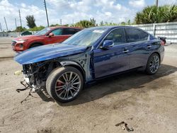 Salvage cars for sale from Copart Miami, FL: 2017 Infiniti Q50 RED Sport 400