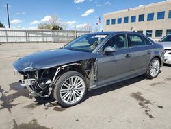Salvage cars for sale from Copart Littleton, CO: 2017 Audi A4 Premium Plus