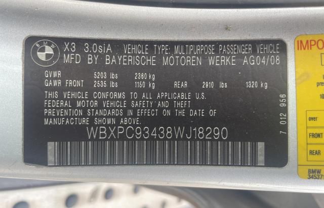 2008 BMW X3 3.0SI