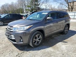 Salvage cars for sale at North Billerica, MA auction: 2017 Toyota Highlander LE