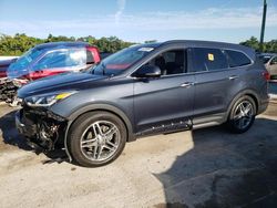 Salvage cars for sale from Copart Apopka, FL: 2017 Hyundai Santa FE SE Ultimate