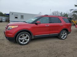 Salvage cars for sale at Lyman, ME auction: 2012 Ford Explorer Limited