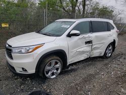 Toyota Highlander Vehiculos salvage en venta: 2016 Toyota Highlander Limited