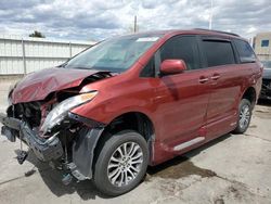 Toyota Sienna XLE salvage cars for sale: 2018 Toyota Sienna XLE