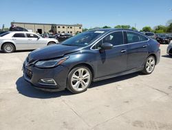 Salvage cars for sale at Wilmer, TX auction: 2016 Chevrolet Cruze Premier