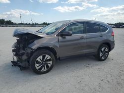 Salvage cars for sale from Copart Arcadia, FL: 2016 Honda CR-V Touring