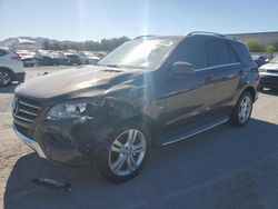 Mercedes-Benz ML 350 4matic salvage cars for sale: 2012 Mercedes-Benz ML 350 4matic