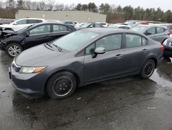 Salvage cars for sale at Exeter, RI auction: 2012 Honda Civic LX