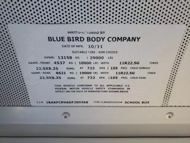 2013 Blue Bird School Bus / Transit Bus