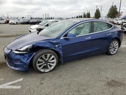 Salvage cars for sale at Rancho Cucamonga, CA auction: 2019 Tesla Model 3