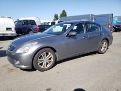 Salvage cars for sale at Hayward, CA auction: 2011 Infiniti G37 Base