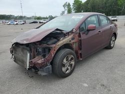 Salvage cars for sale at Dunn, NC auction: 2013 Honda Civic LX