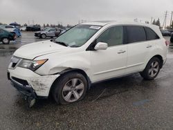 Salvage cars for sale from Copart Rancho Cucamonga, CA: 2013 Acura MDX Technology