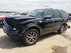Salvage cars for sale at Grand Prairie, TX auction: 2017 Ford Expedition XLT