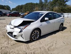 Salvage cars for sale at Seaford, DE auction: 2017 Toyota Prius