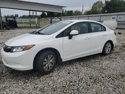 Honda Civic LX Vehiculos salvage en venta: 2012 Honda Civic LX