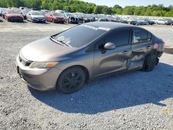 Salvage cars for sale at Gastonia, NC auction: 2012 Honda Civic LX