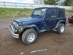 Salvage cars for sale from Copart Davison, MI: 2000 Jeep Wrangler / TJ SE