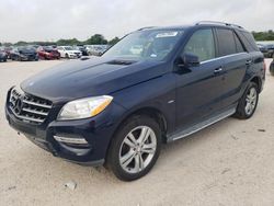 Salvage cars for sale at San Antonio, TX auction: 2012 Mercedes-Benz ML 350 4matic