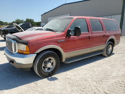 Salvage cars for sale from Copart Apopka, FL: 2000 Ford Excursion Limited