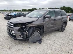 Salvage cars for sale from Copart New Braunfels, TX: 2018 Toyota Highlander SE