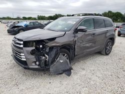 Salvage cars for sale at New Braunfels, TX auction: 2018 Toyota Highlander SE