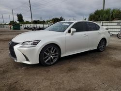 Salvage cars for sale from Copart Miami, FL: 2016 Lexus GS 350 Base
