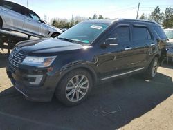 Salvage cars for sale at Denver, CO auction: 2016 Ford Explorer Limited