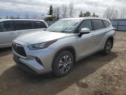 Salvage cars for sale from Copart Bowmanville, ON: 2022 Toyota Highlander XLE