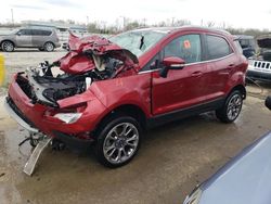 Salvage cars for sale from Copart Louisville, KY: 2020 Ford Ecosport Titanium