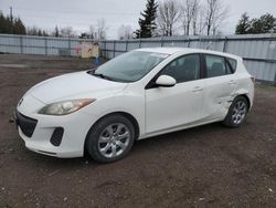 Salvage cars for sale from Copart Bowmanville, ON: 2012 Mazda 3 I