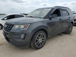 Salvage cars for sale at San Antonio, TX auction: 2016 Ford Explorer Sport