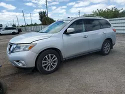 Salvage cars for sale at Miami, FL auction: 2014 Nissan Pathfinder S