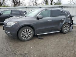 Salvage cars for sale at West Mifflin, PA auction: 2015 Acura MDX Technology