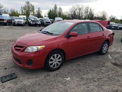 Salvage cars for sale from Copart Portland, OR: 2011 Toyota Corolla Base