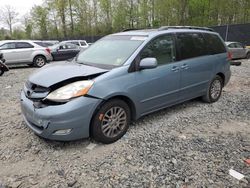 Salvage cars for sale from Copart Waldorf, MD: 2008 Toyota Sienna XLE