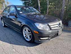 Salvage cars for sale at Mendon, MA auction: 2013 Mercedes-Benz C 300 4matic